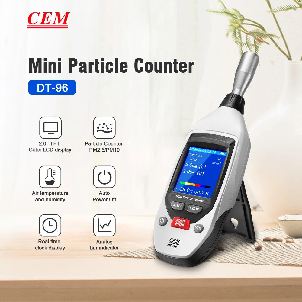 CEM DT-96 PM2.5 PM10 Handled Airborne Laser Mini Particle Counter Detector CEM DT-96 PM2.5 PM10 Handled Airborne Laser Mini Particle Counter Detector